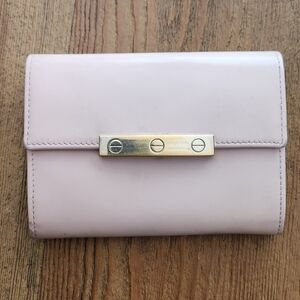 CARTIER Light Pink Leather Love Wallet